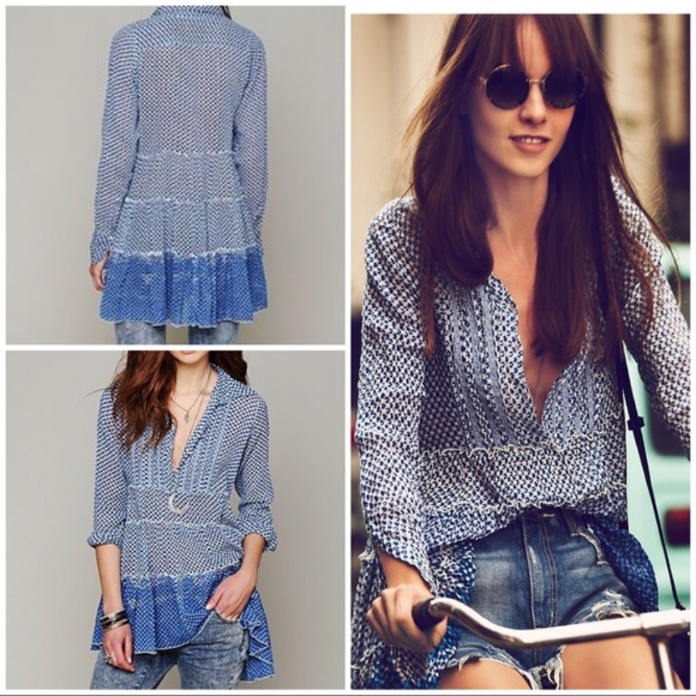 Rare free people one tunic blouse